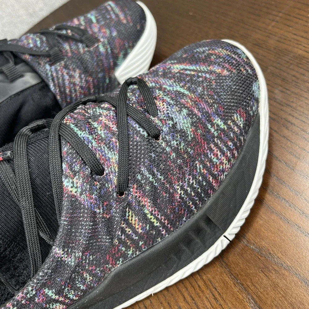 Under Armour Curry 5 Tokyo‎ Night Shoes Men's Size 8 Black Multicolor Sneakers